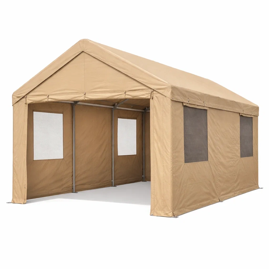 Pavillon Zelt 6x3 m Beige Stahl Polyethylen-furnzina