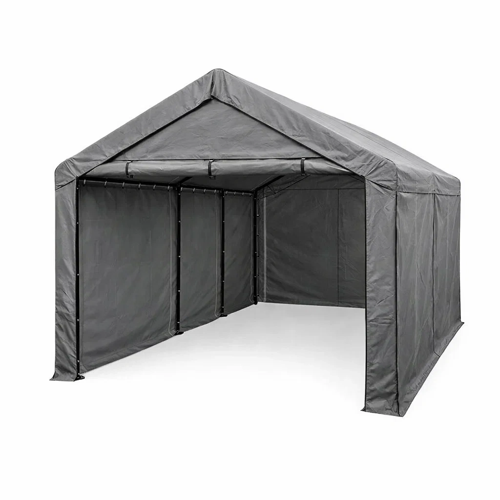 Gartenzelt 600D Polyester Grau 300x600x300 cm-furnzina