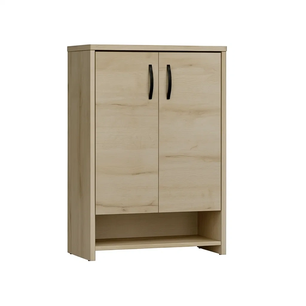 Schrank mit 2 Türen aus Spanplatte Eiche 80x35x100cm-meuboveta