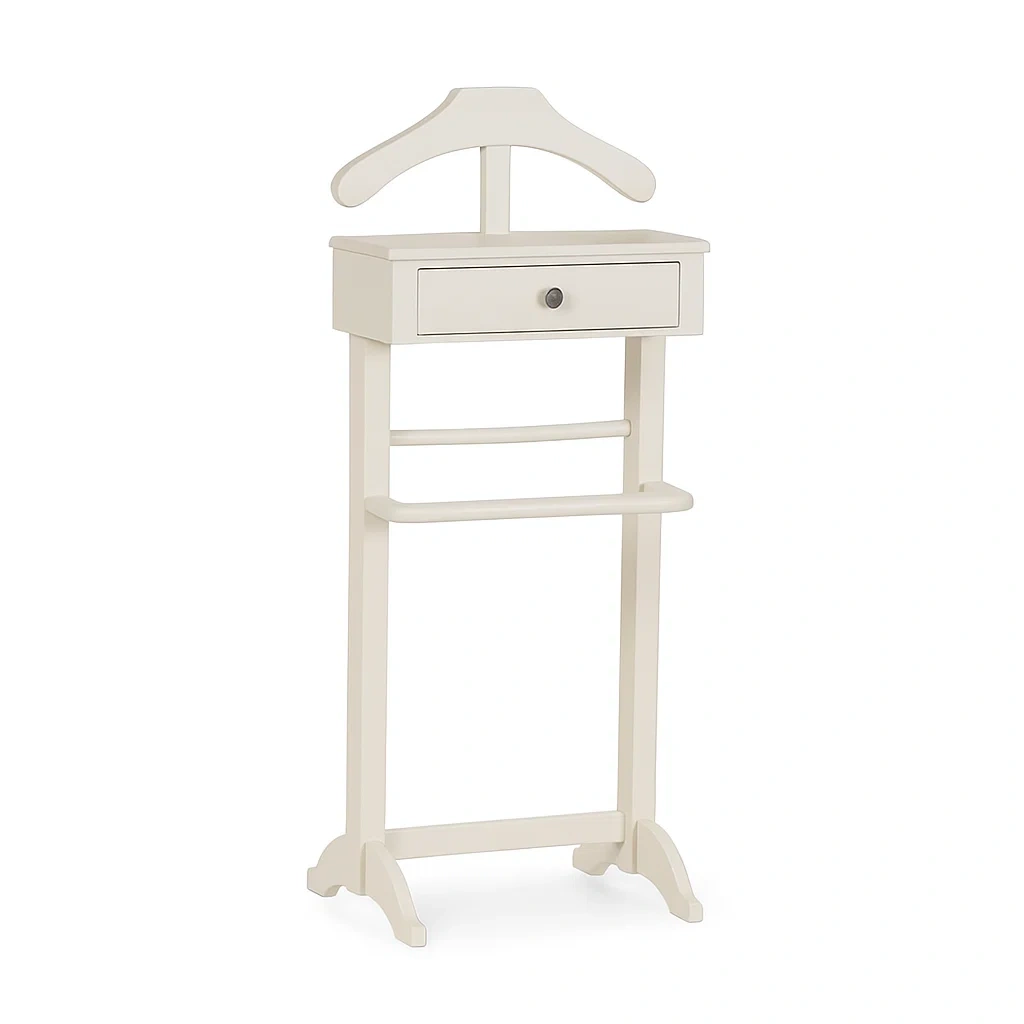 Holz Kleiderbutler mit Schublade Beige 112cm-meuboveta