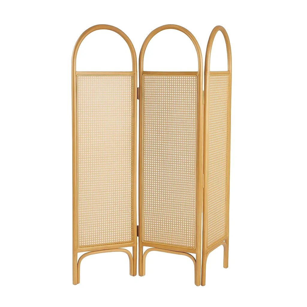 Paravent aus Rattan mit 3 Paneelen 180cm-meuboveta