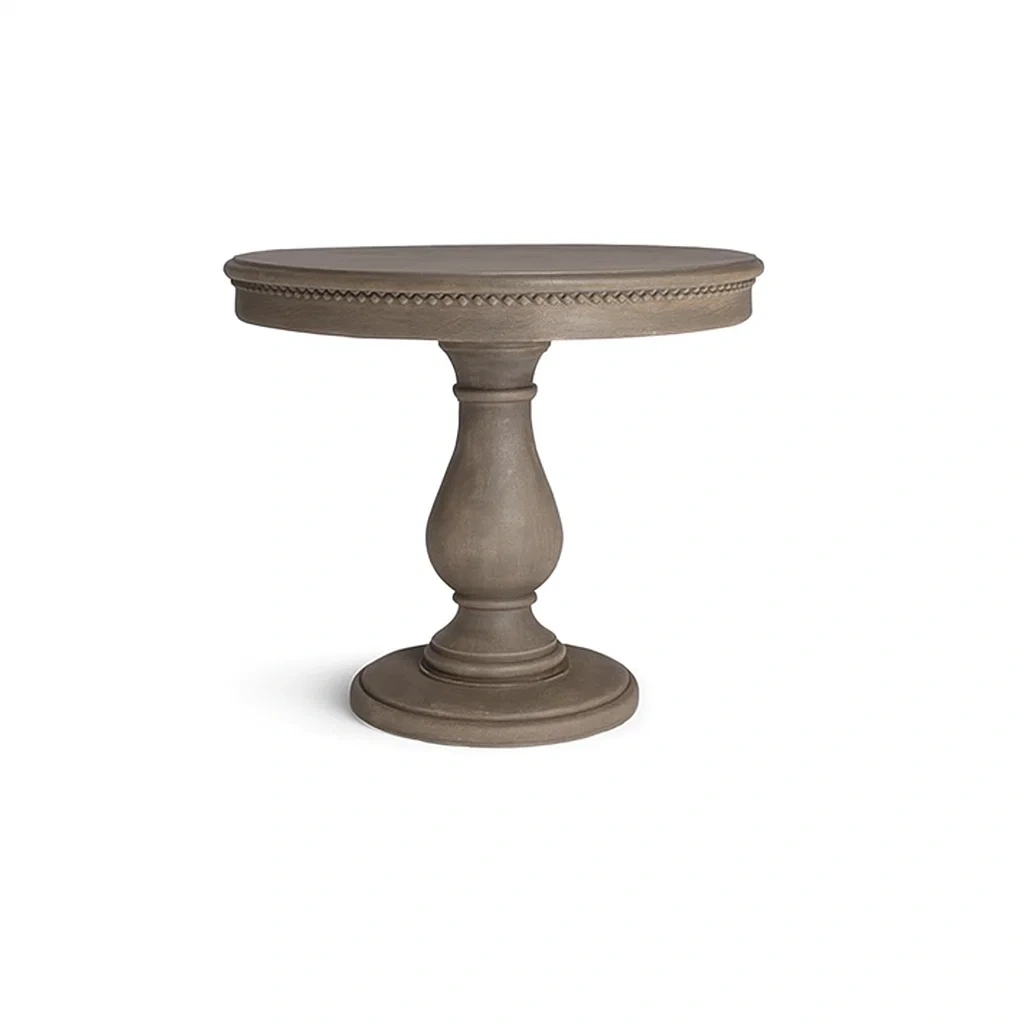 Runder Holz-Beistelltisch Grau 60 cm-meuboveta