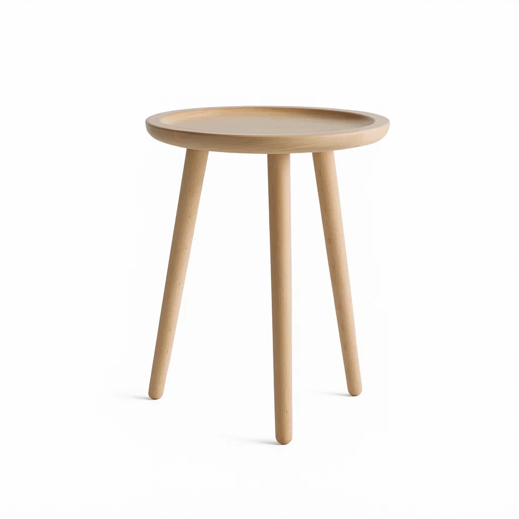 Runder Beistelltisch aus Buchenholz Ø40cm H45cm-meuboveta