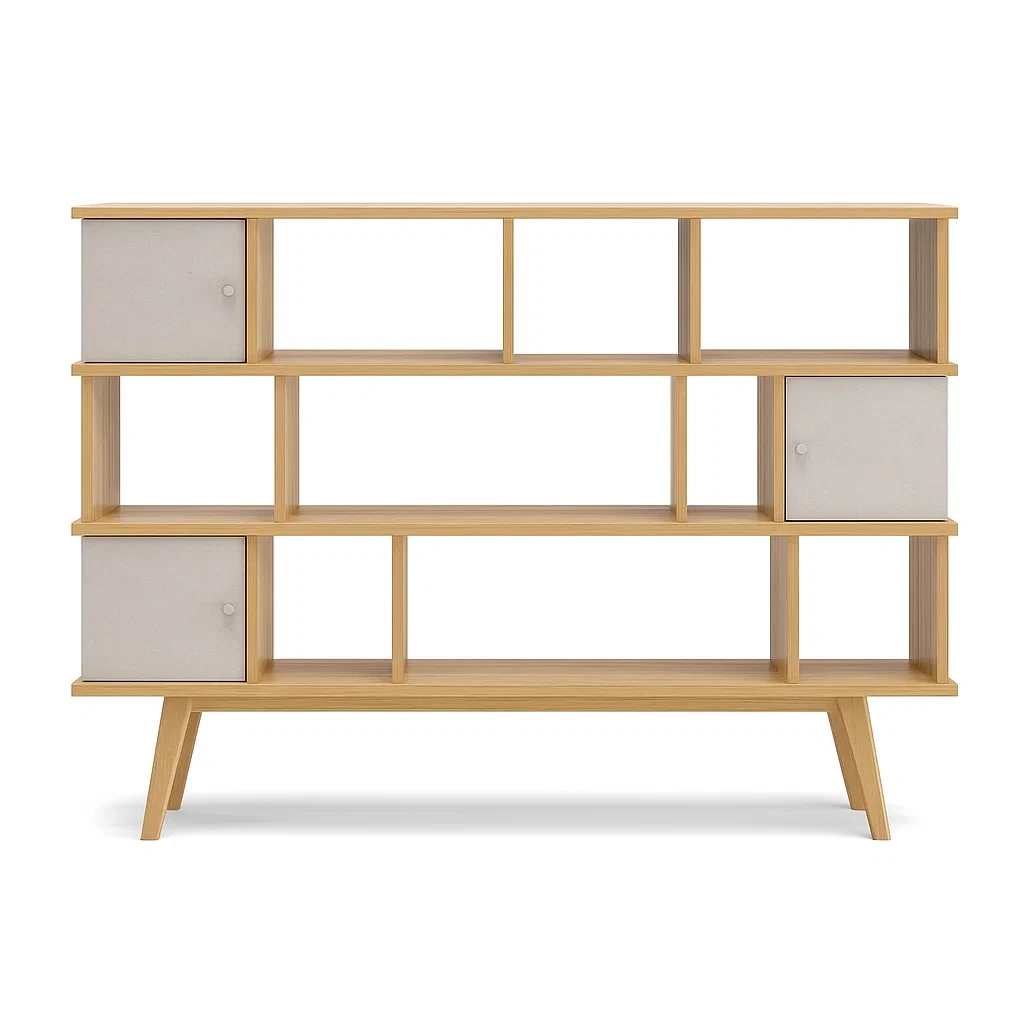 Regal Holz MDF Eiche und Grau 120x30x80cm-meuboveta