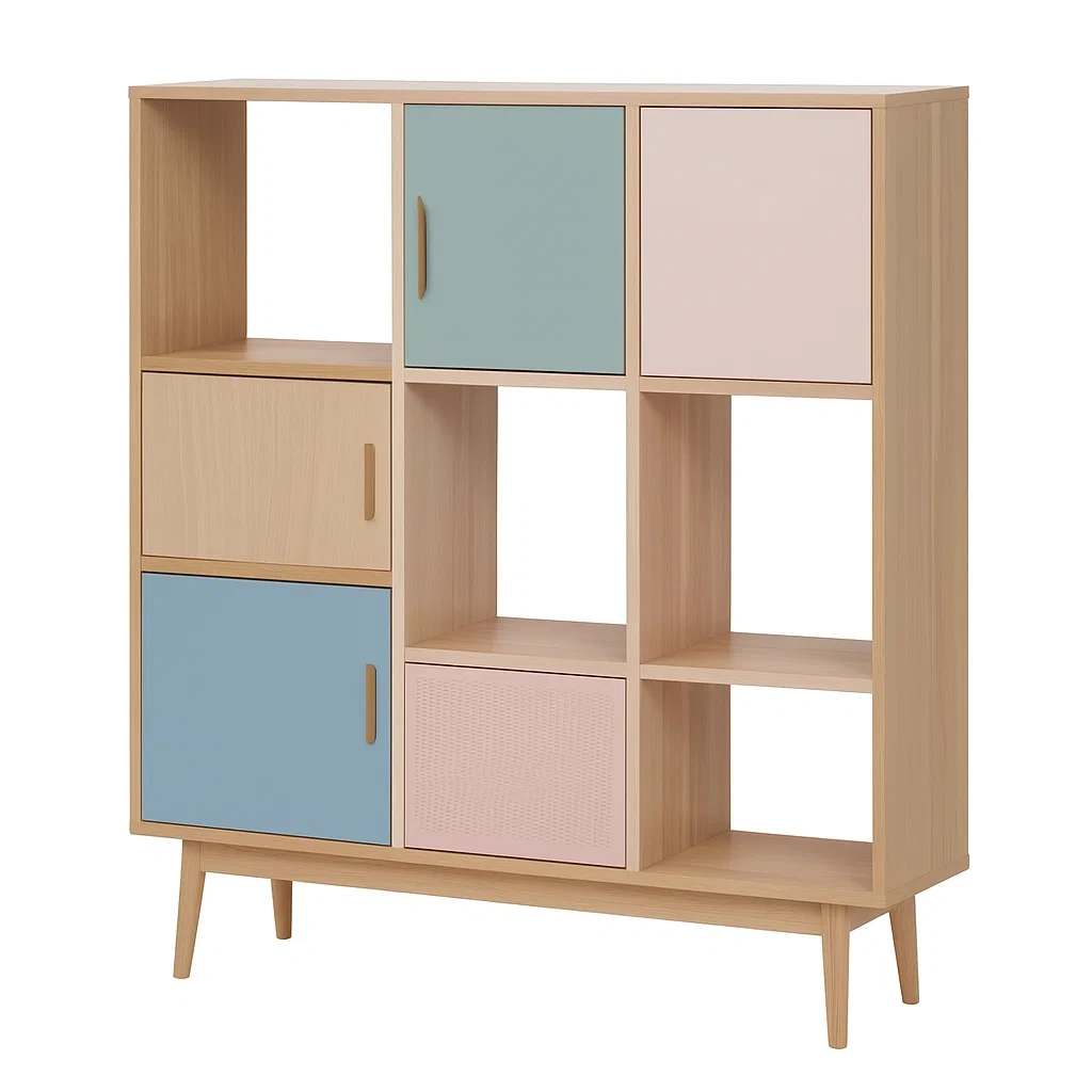 Regal mit MDF-Türen 3 Farben 90x30x120cm-meuboveta
