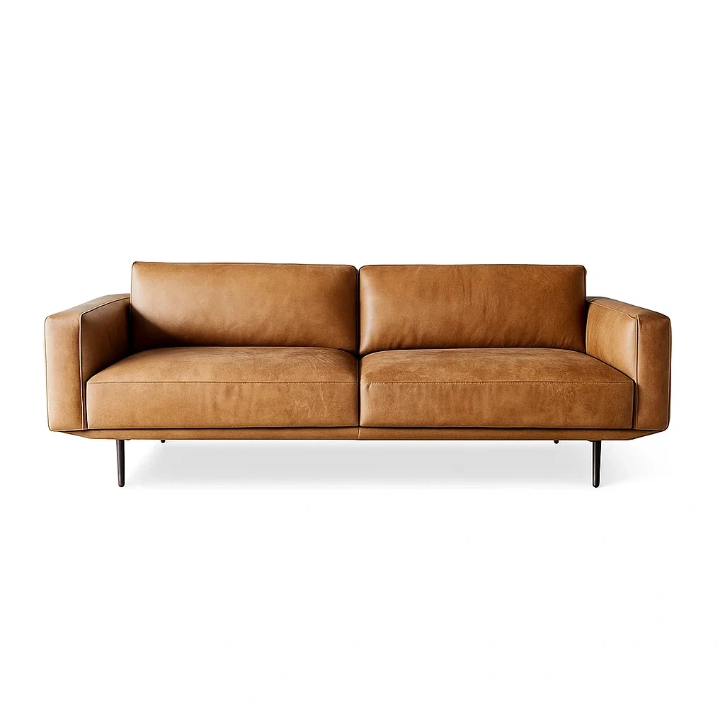 Ledersofa Echtleder Braun 210 cm-meuboveta