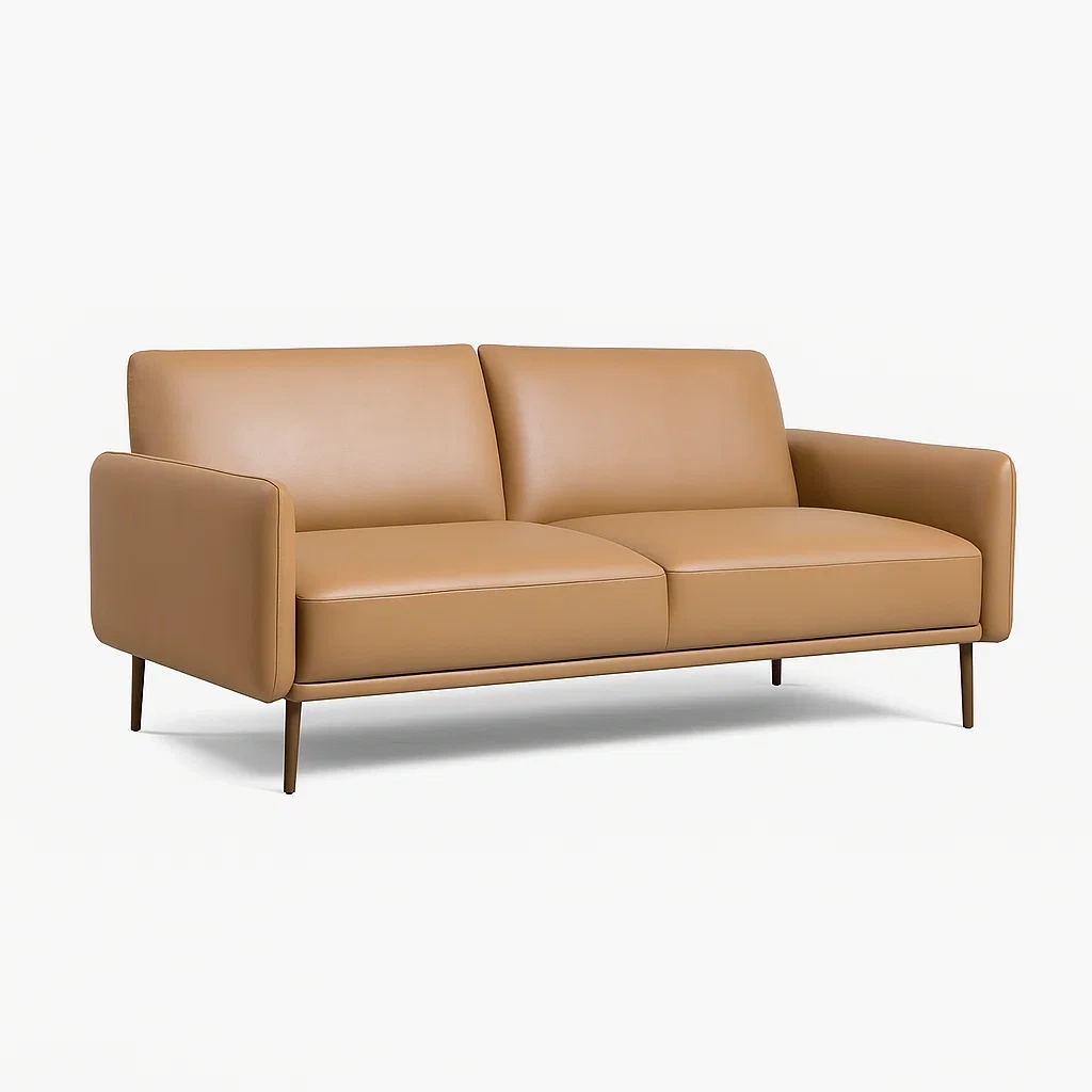 3-Sitzer Sofa Kunstleder Braun 200x85x75 cm-meuboveta