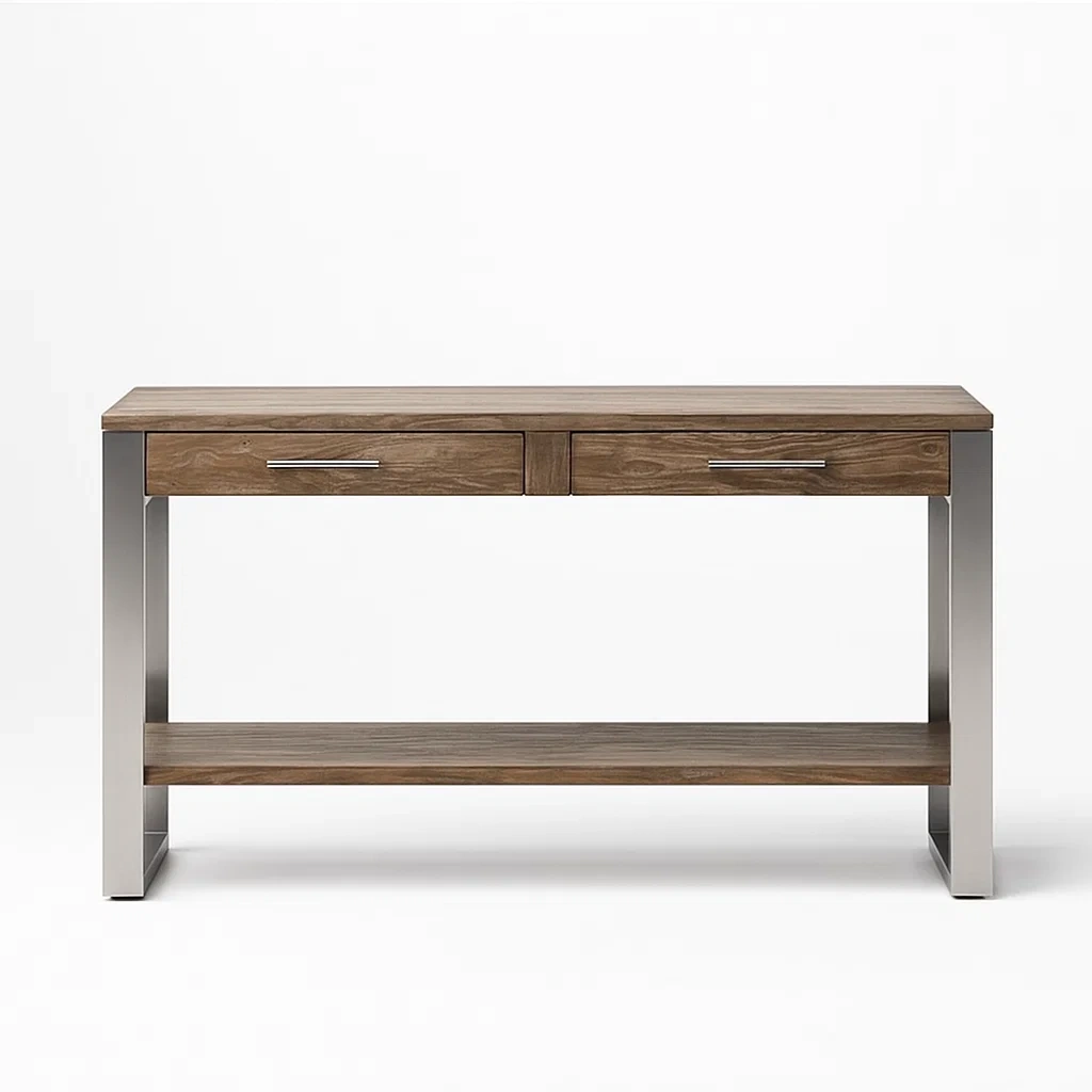 Holz Metall Konsolentisch mit Schubladen 120 cm-meuboveta