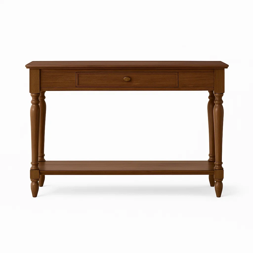 Konsolentisch Eiche Schublade Walnuss 100x35x80 cm-meuboveta