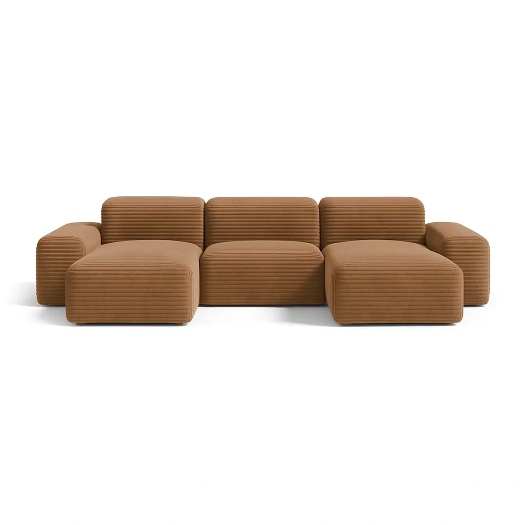 Modulares Sofa Set Cordstoff Braun-meuboveta