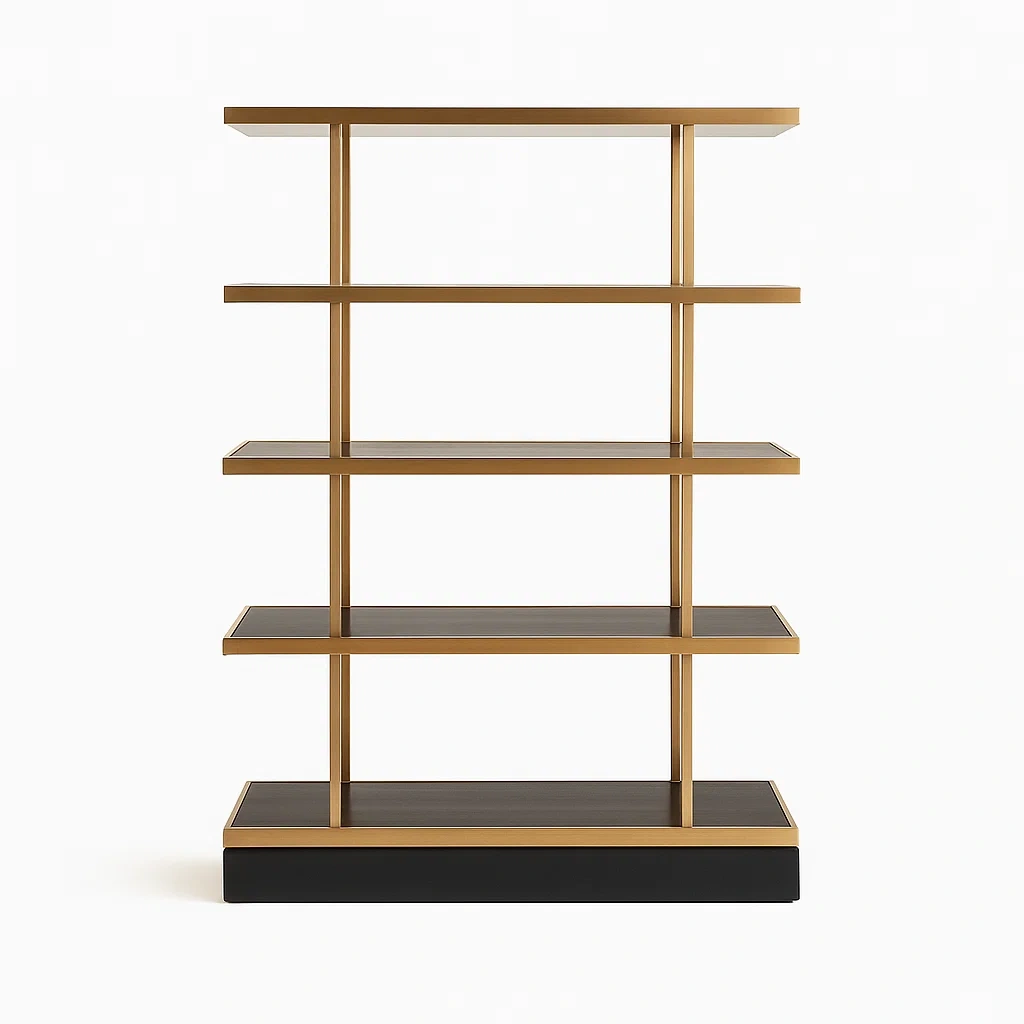 Regal MDF-Holz Edelstahl Gold Schwarz-meuboveta