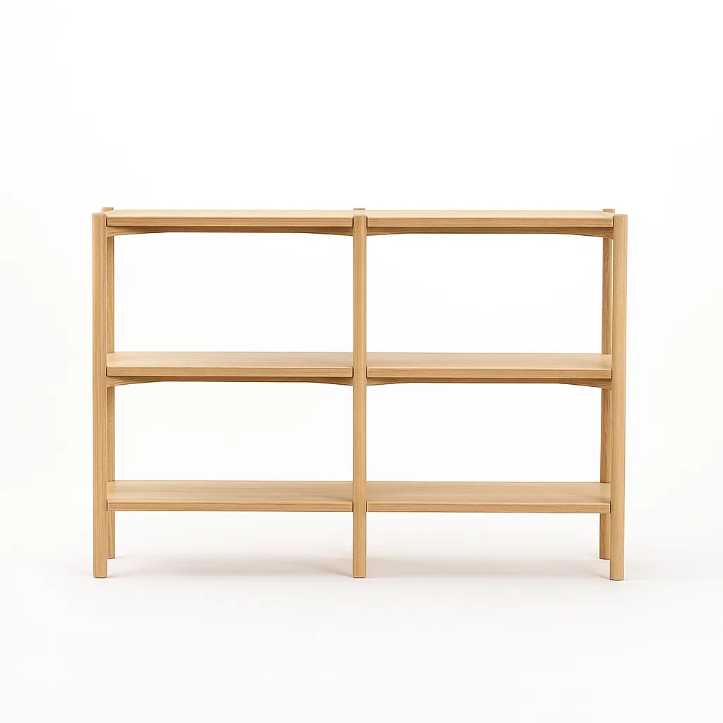 Regal aus Kiefernholz 3 Ebenen Natur 120x80x30cm-meuboveta