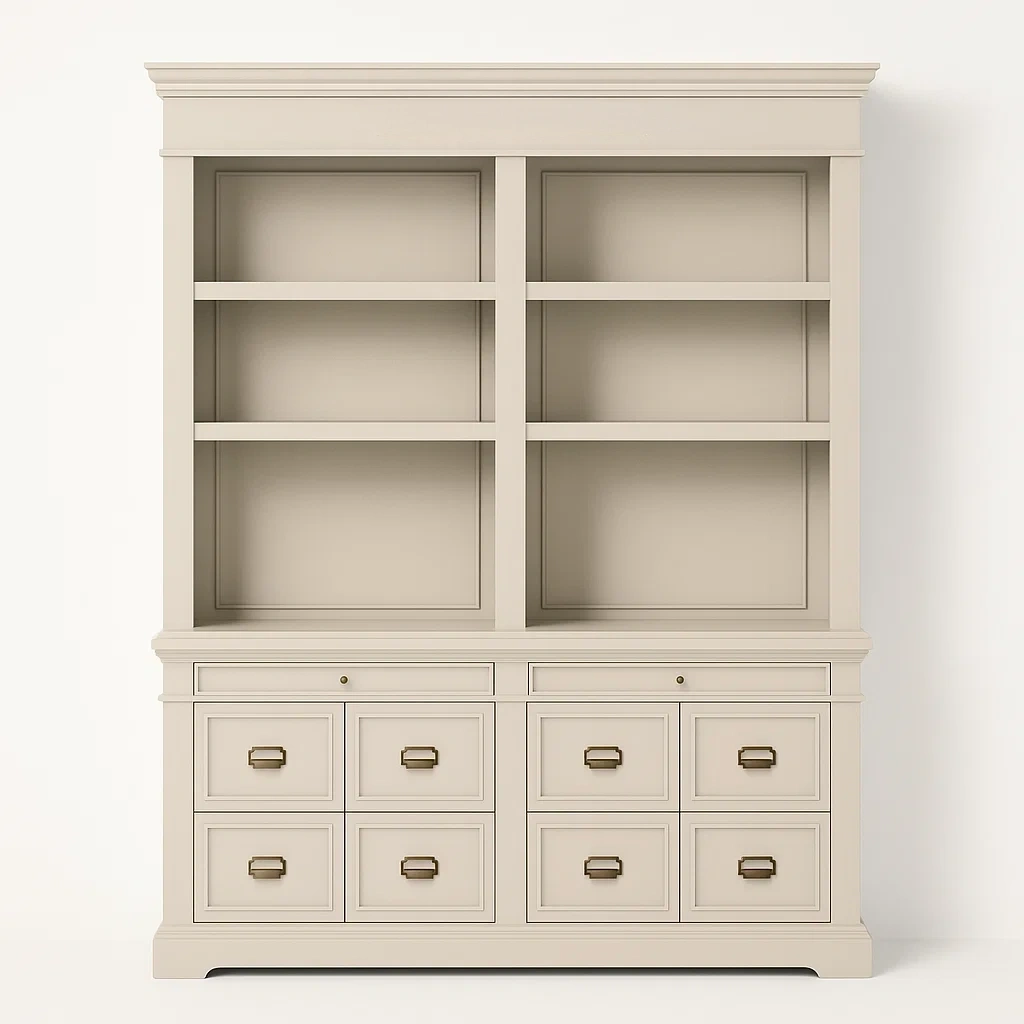Bücherregal mit Schubladen Holz Beige 200x150x40 cm-meuboveta