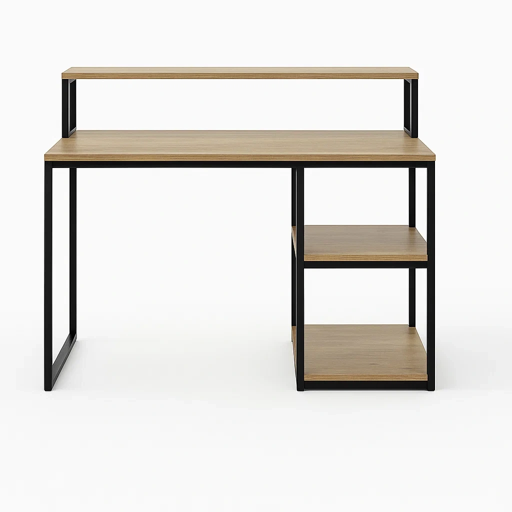 MDF Schreibtisch mit Regal und Metallrahmen-meuboveta