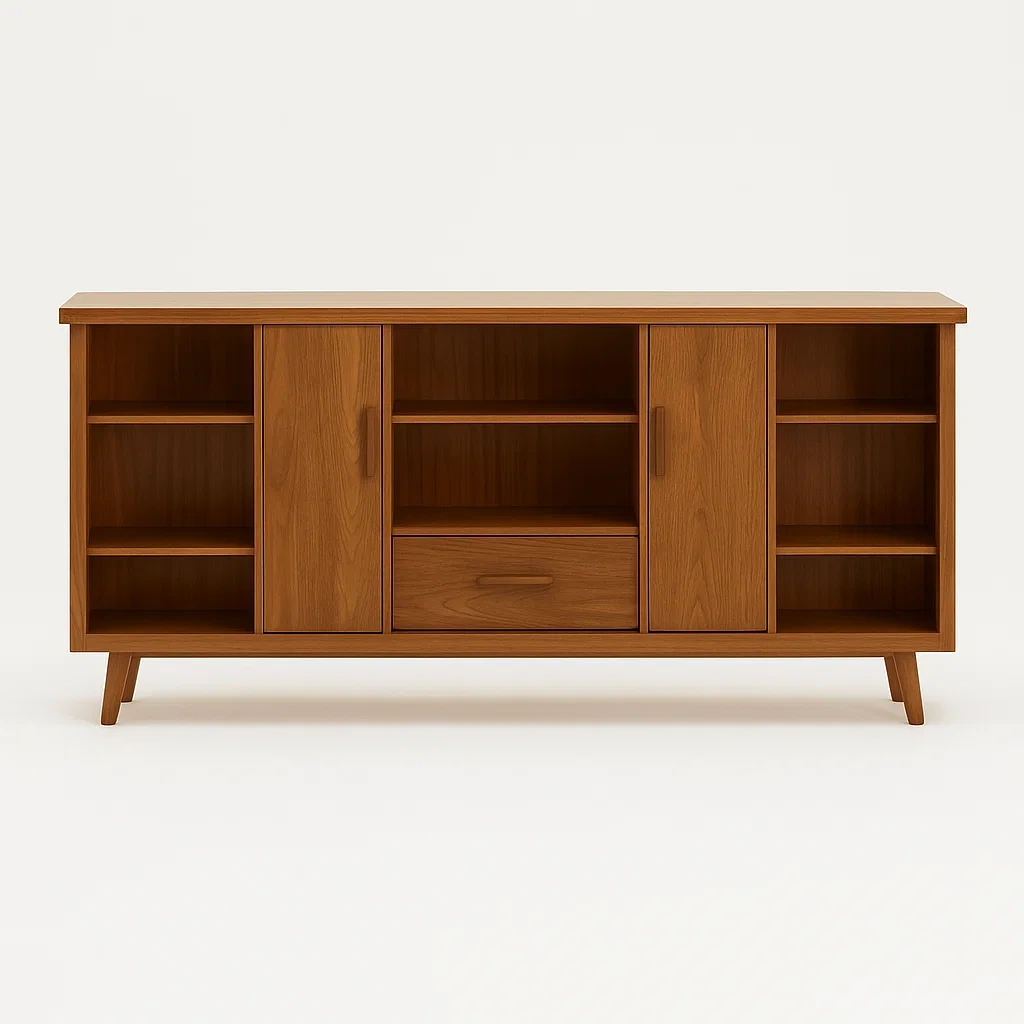 Sideboard aus Massivholz mit Türen und Schublade 150cm x 40cm x 80cm-meuboveta