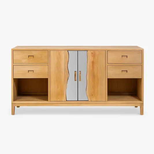 Sideboard aus Eichenholz mit Schubladen und Türen-meuboveta