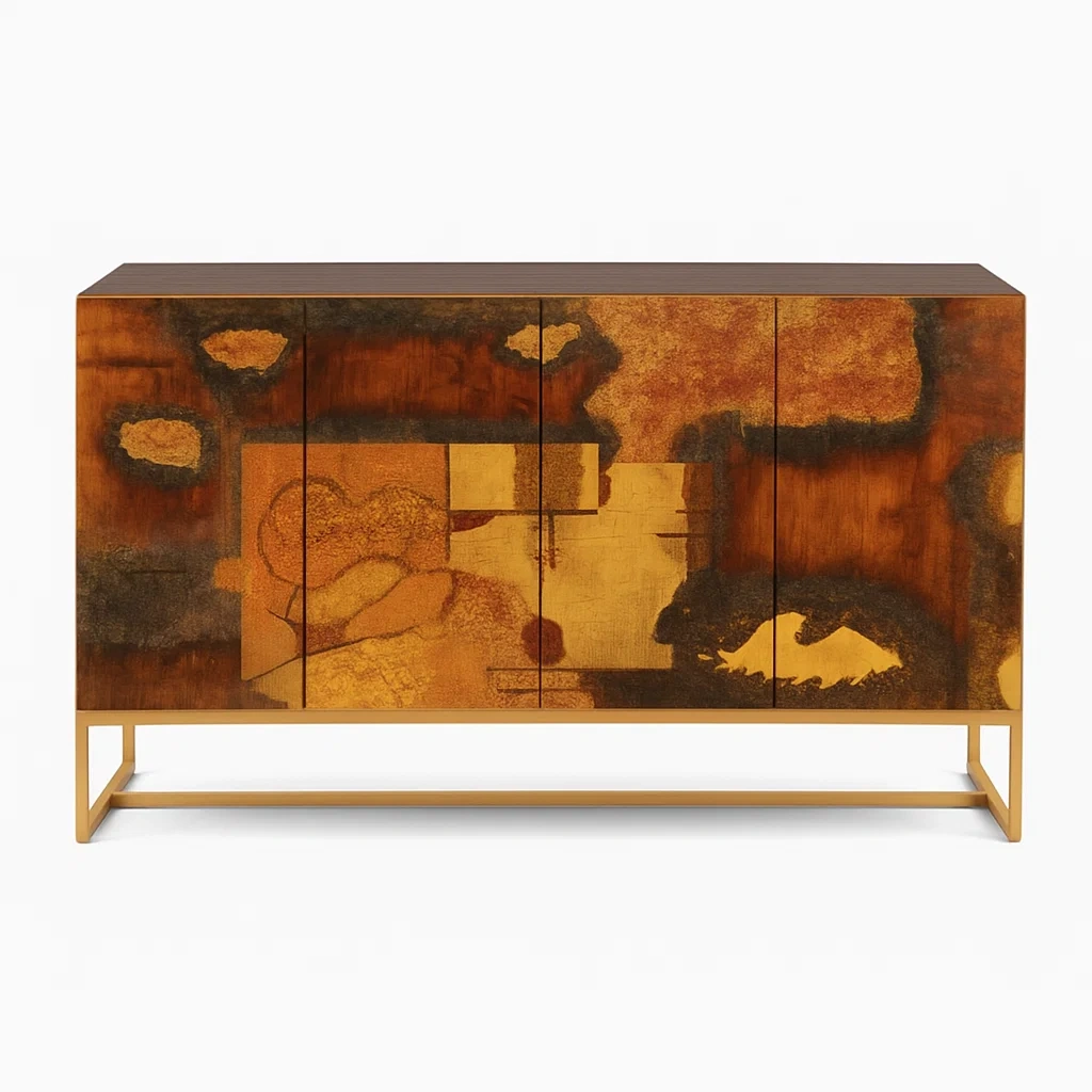 Sideboard Holz mit Künstlerischem Muster 4 Türen 150x80x40 cm-meuboveta