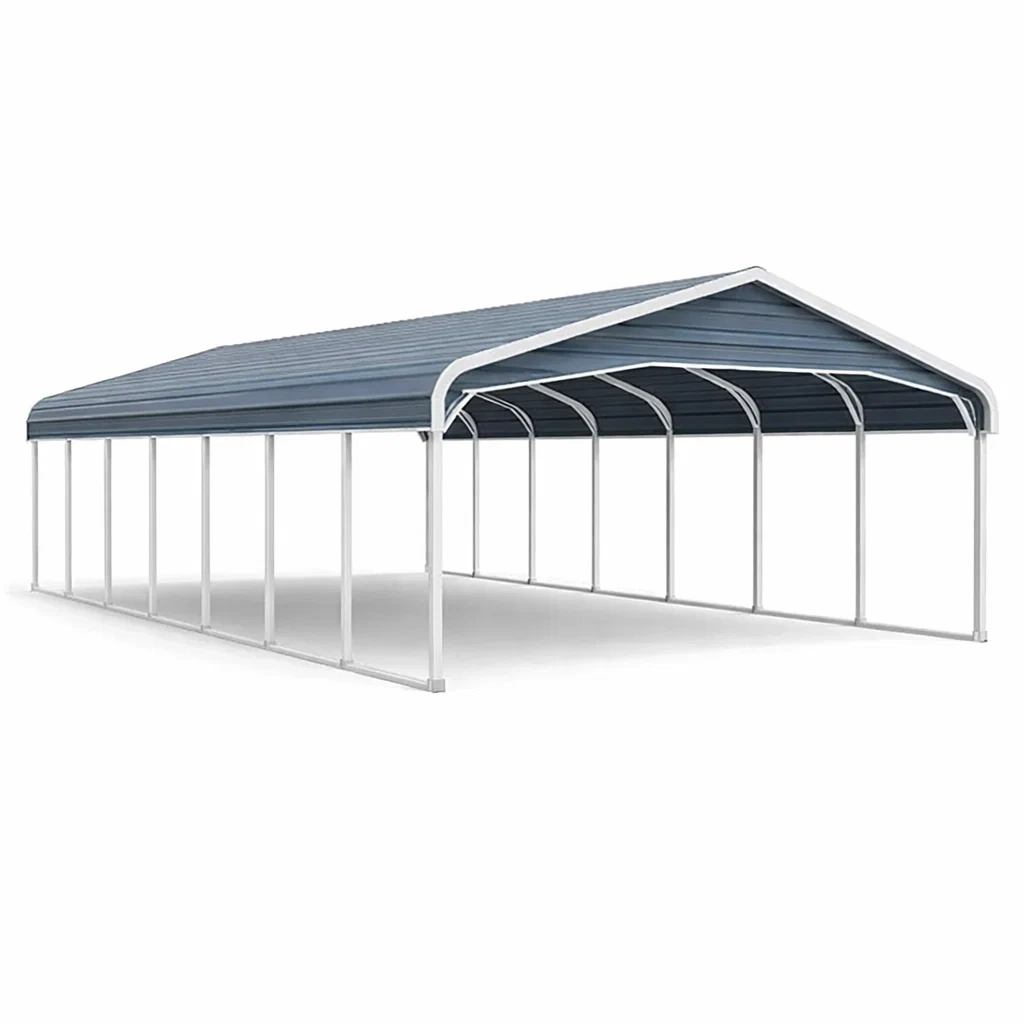 Stahl Carport Überdachung 600x300x270 cm Blau-homfetra