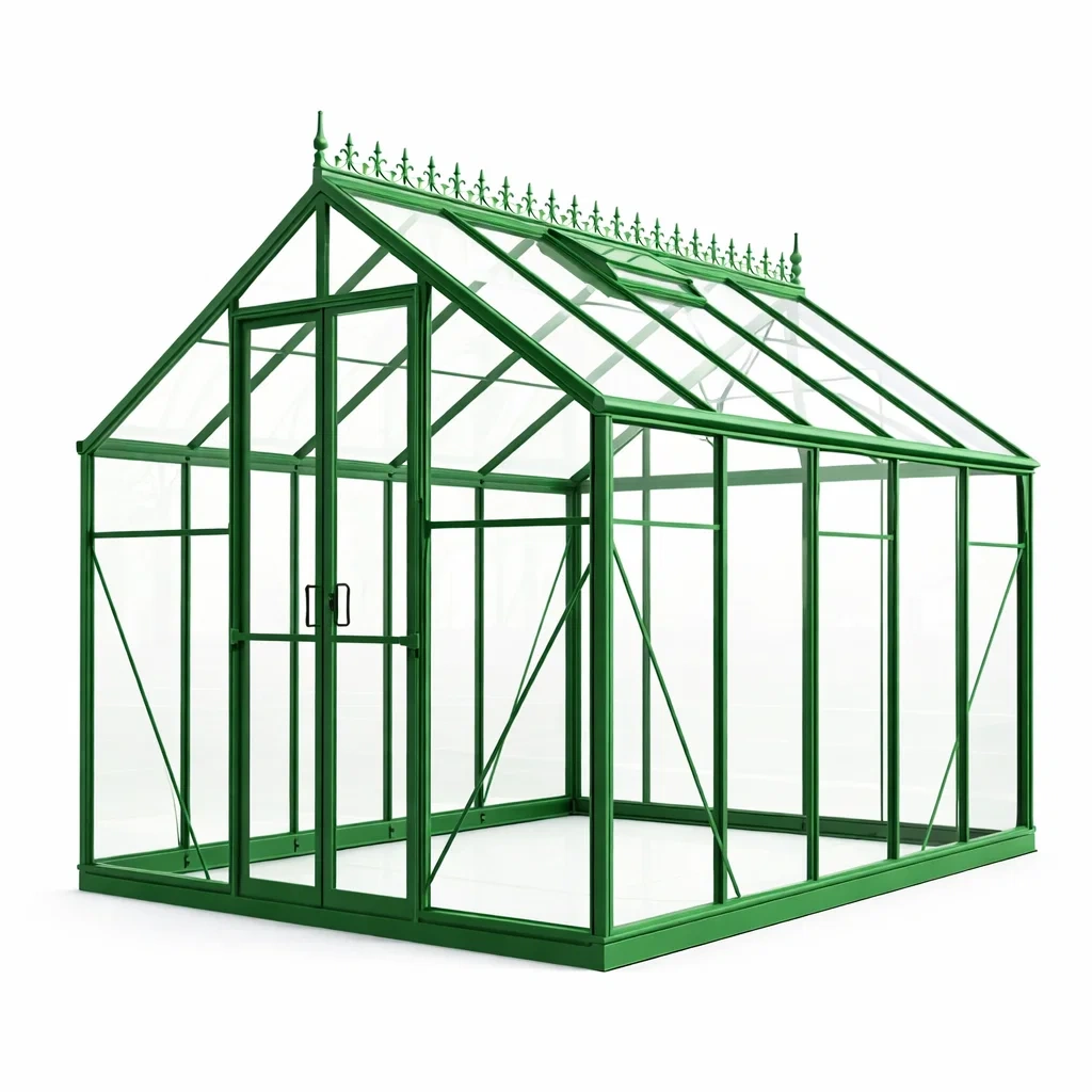 Aluminium Gewächshaus mit gehärtetem Glas 250 x 200 x 220 cm-homfetra