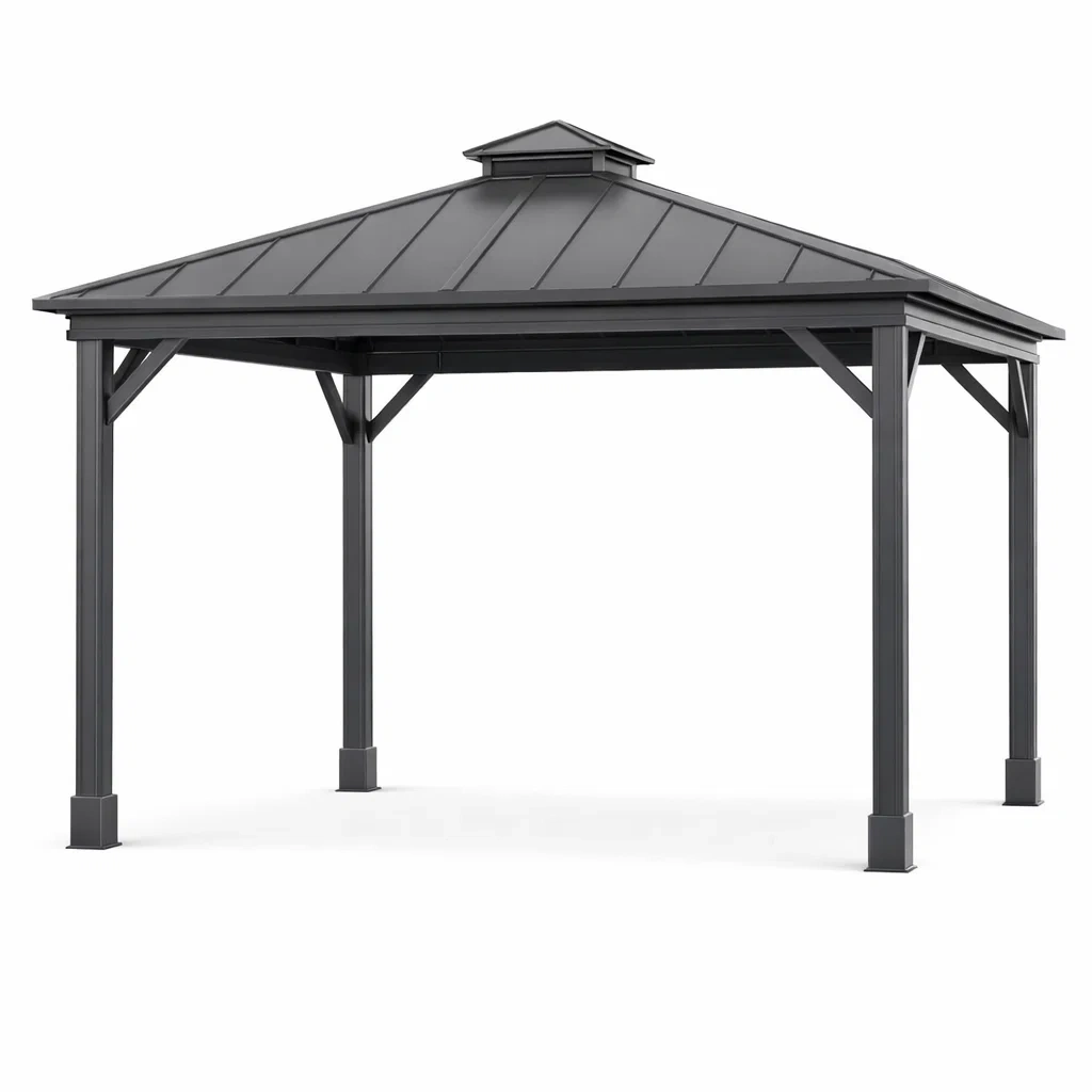 Aluminium Pavillon 3x3m Anthrazit-homfetra
