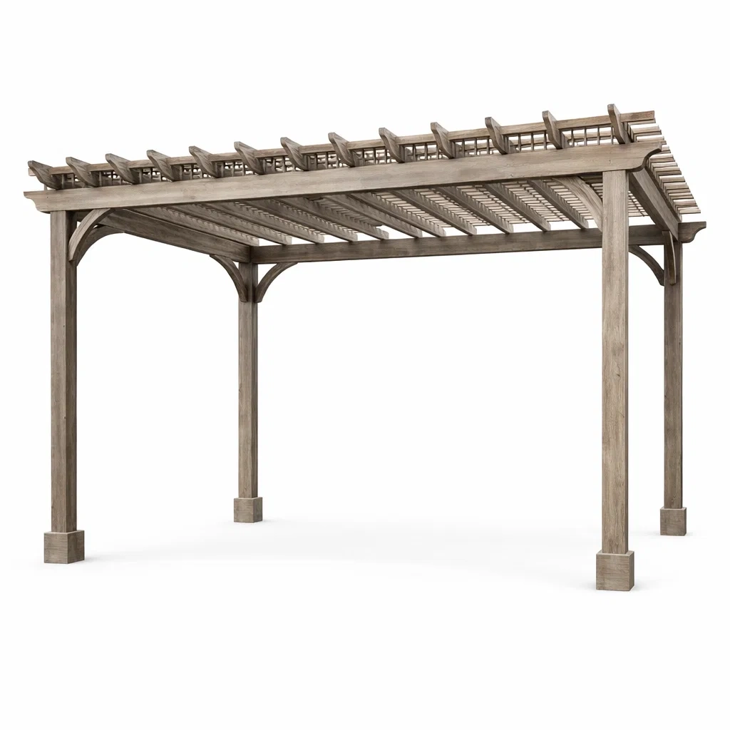 Gartenpergola Holz 3x3m Rechteckig-homfetra