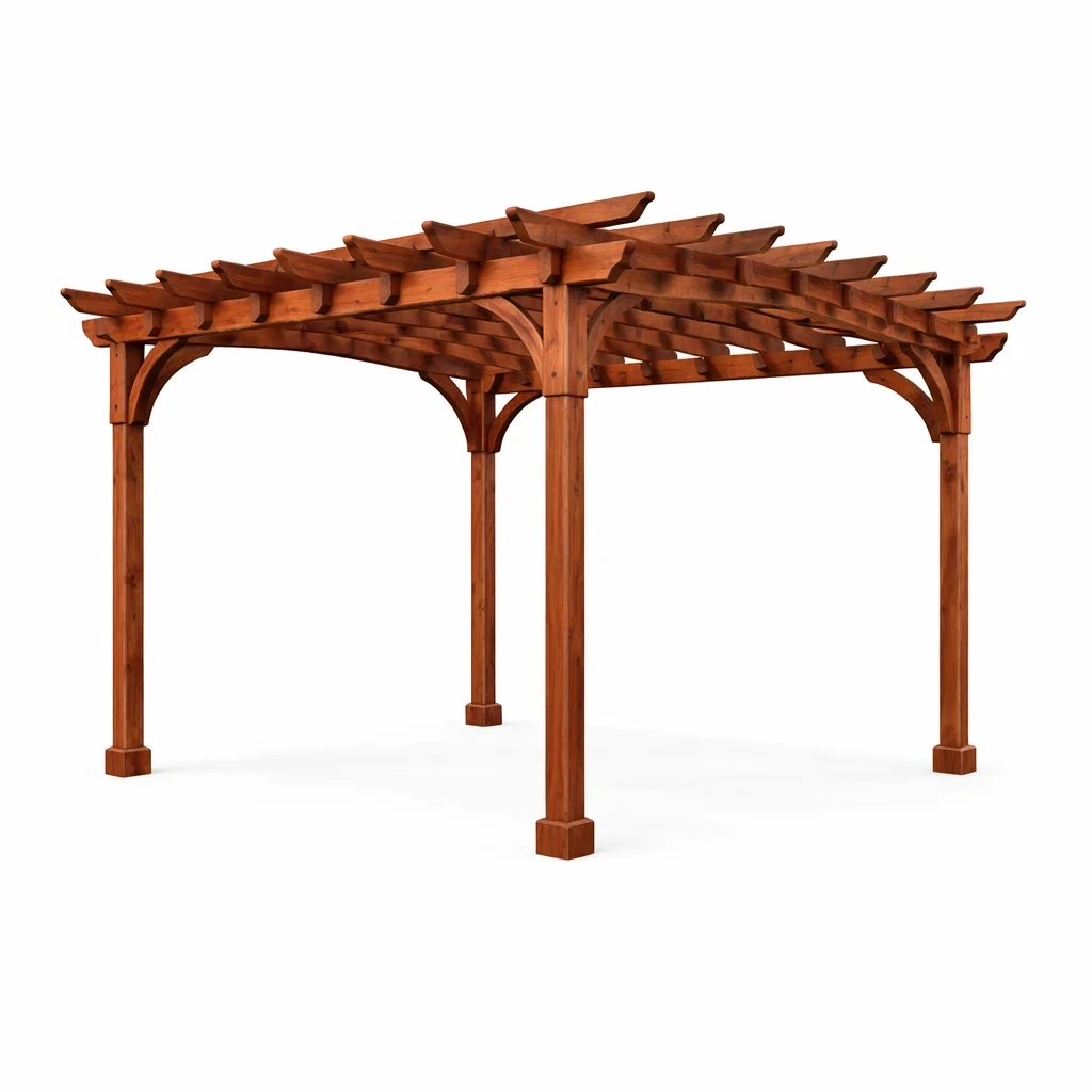 Holzpergola für Außenbereich 300x300x230 cm-homfetra