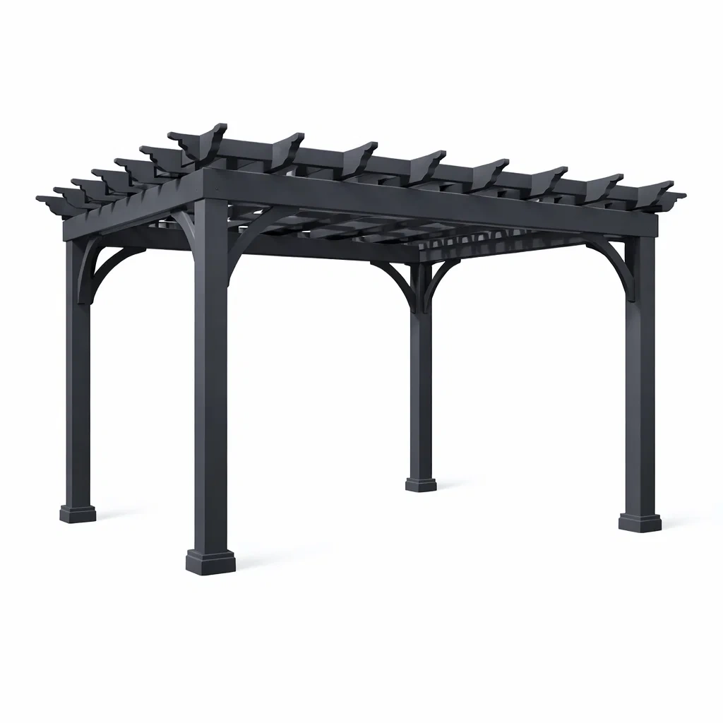 Aluminium Pergola 360x300x240 cm Grau-homfetra