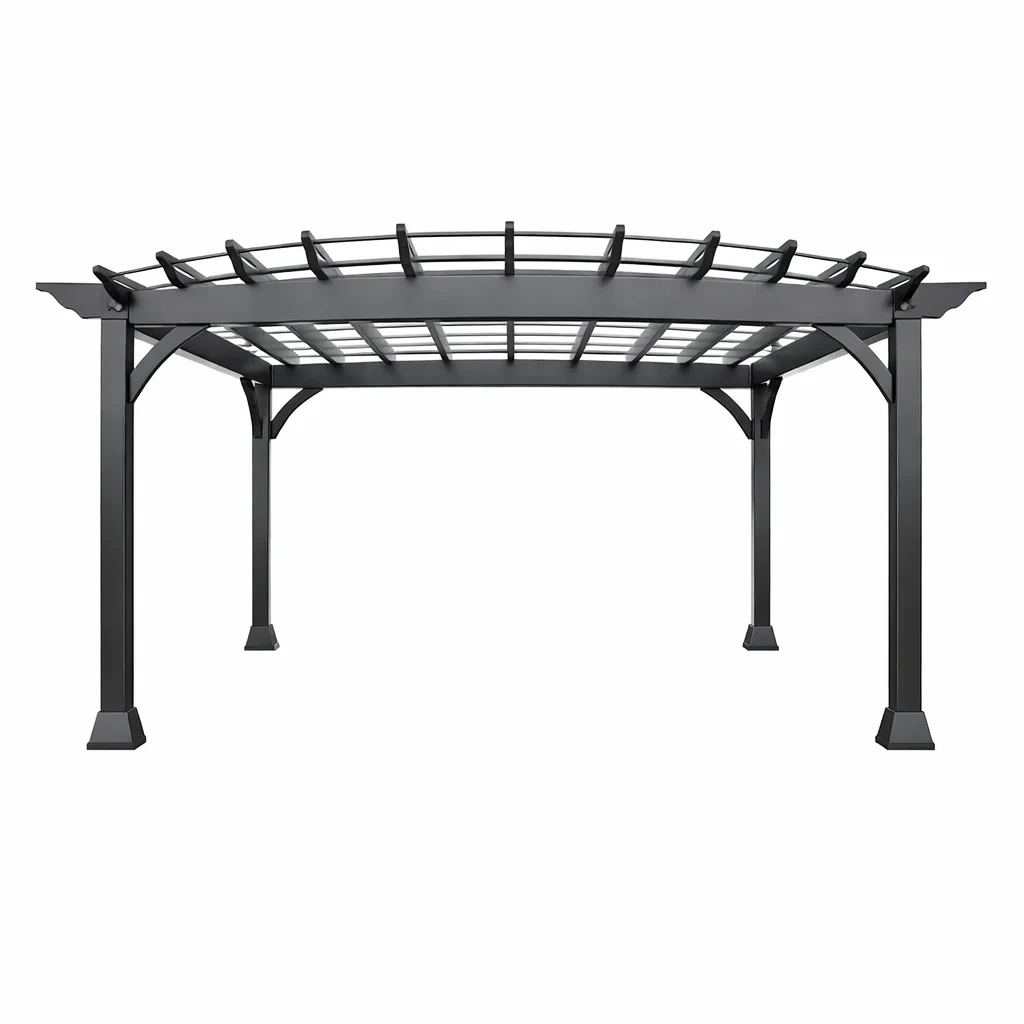 Metall Pergola Schwarz 300x300x250 cm-homfetra