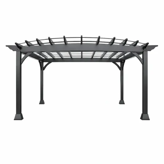 Metall Pergola Schwarz 300x300x250 cm-homfetra