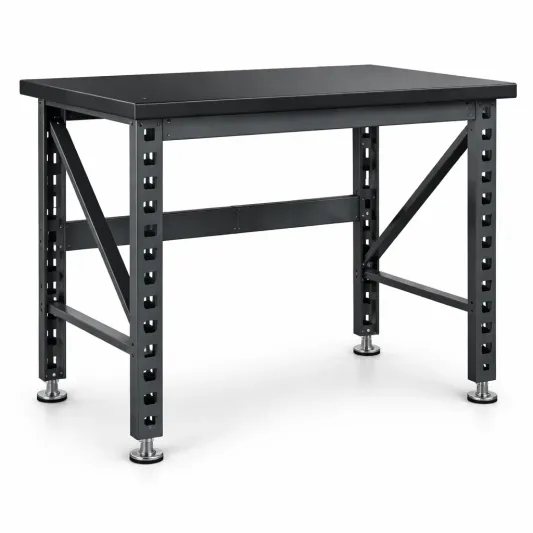 Arbeitstisch aus Stahl Schwarz 120x60x90 cm-homfetra