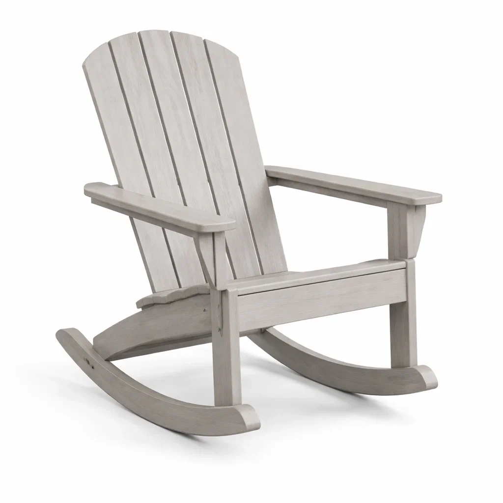 Adirondack Schaukelstuhl Holz Grau 90x75x90cm-homfira