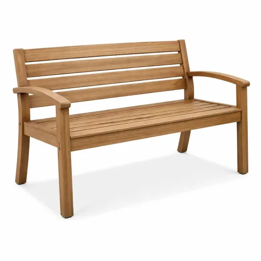 Gartenbank Eukalyptusholz 124x60x89cm Außen-delmavora