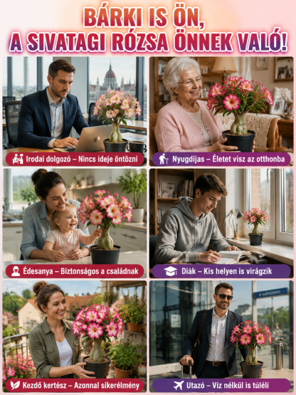 🌸Óriás sivatagi rózsa hagyma, amely márciusban is locsolás nélkül életben marad(Beépített víztartály / Természetes kártevő-ellenálló / Napfényre robbanásszerű virágzás)🌿