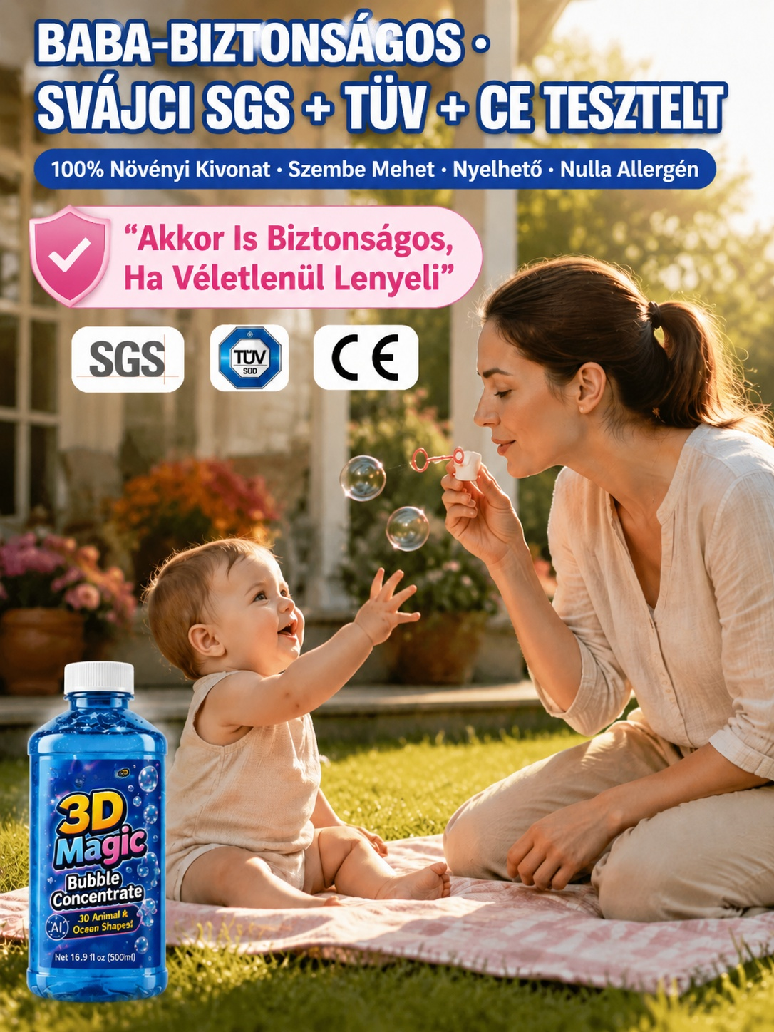 🌈Varázslatos buborékkoncentrátum| 100+ Forma, Nem Hagy Foltot- Készíts 38 Liter Óriásbuborékot (Minden Géphez)🦄