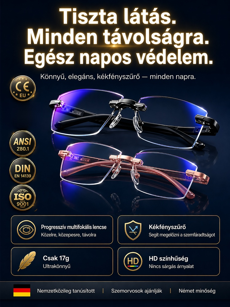 ✨Szuperkönnyű gyémántvágású keret nélküli olvasószemüveg– Gyémántcsiszolt, Keret Nélküli (17g)