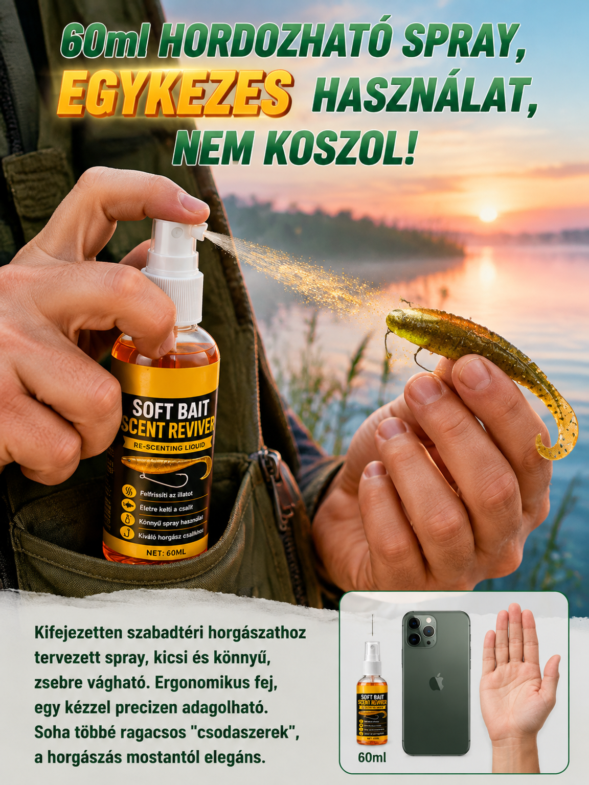 🎣 Erős halcsali permet: 10x Gyorsabb Vonzás, Garantált Kapás⚡