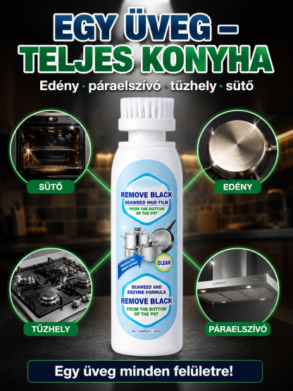 🚀 Azonnali tisztaság Konyhai zsír- és olajeltávolító| 3 mp Szénoldás + Kéz Nélkül | Nem Károsítja a Bevonatot🧤