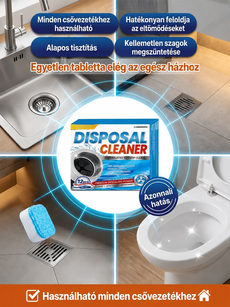 🏠 Otthoni csúcstechnológia |Hatékony Csőtisztító Tabletta - Végleg elpusztítja a bűzt és a rovarokat✨ 【Mondjon búcsút a dugulásoknak és a kellemetlen szagoknak!】 ✨