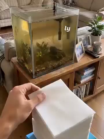 🐟【3 perc tiszta és átlátszó】Akvárium tisztító papír | 365 Nap Vízcsere Nélkül | 10.000x Adszorpció- Kristálytiszta Víz Azonnal 💧