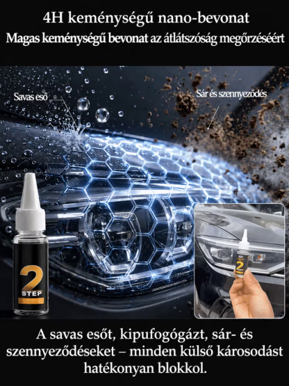 🚨[1 Törlés = Új Lámpa]Hatékony tiszta autó fényszórók felújítási készlet | 3 Perc Alatt Eltünteti a Sárgulást | 12 Hónapos UV Védelem | 80%-kal Jobb Éjszakai Fényerő| Fényesítés + Nano Bevonat | Régi Lámpák Megmentője✨