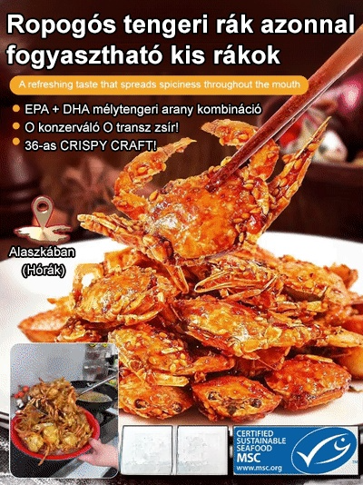 🦀Ropogós tengeri rák azonnal fogyasztható kis rákok | Egészben Ehető | Fűszeres & Umami Élmény | 0 Tartósítószer & Magas DHA/EPA