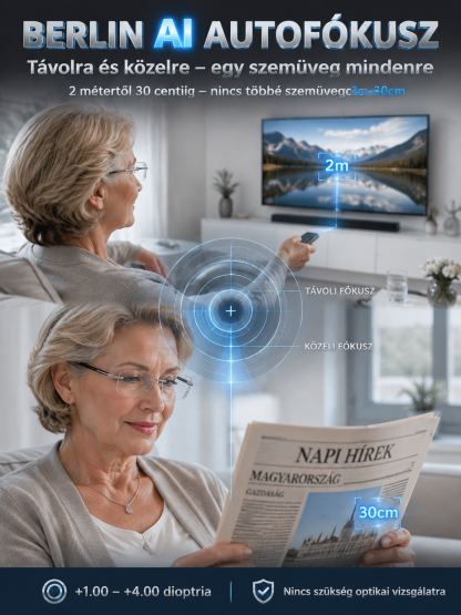 🔥 [Forró Eladás] Egy Szemüveg Kettő Helyett!【Búcsú a szemfáradtságtól】Keret nélküli intelligens színváltó olvasószemüveg👓