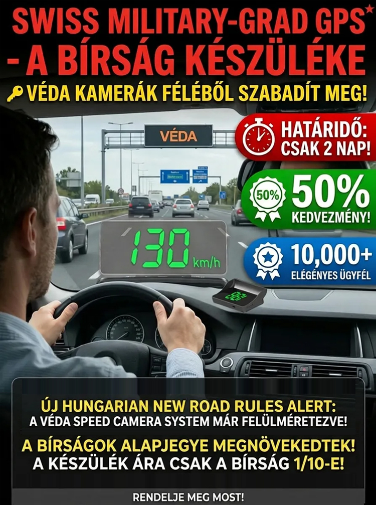 🌟 【Biztonságos Vezetés】Univerzális Autós HUD Kijelző | Szélvédőre Vetített GPS Sebességmérő