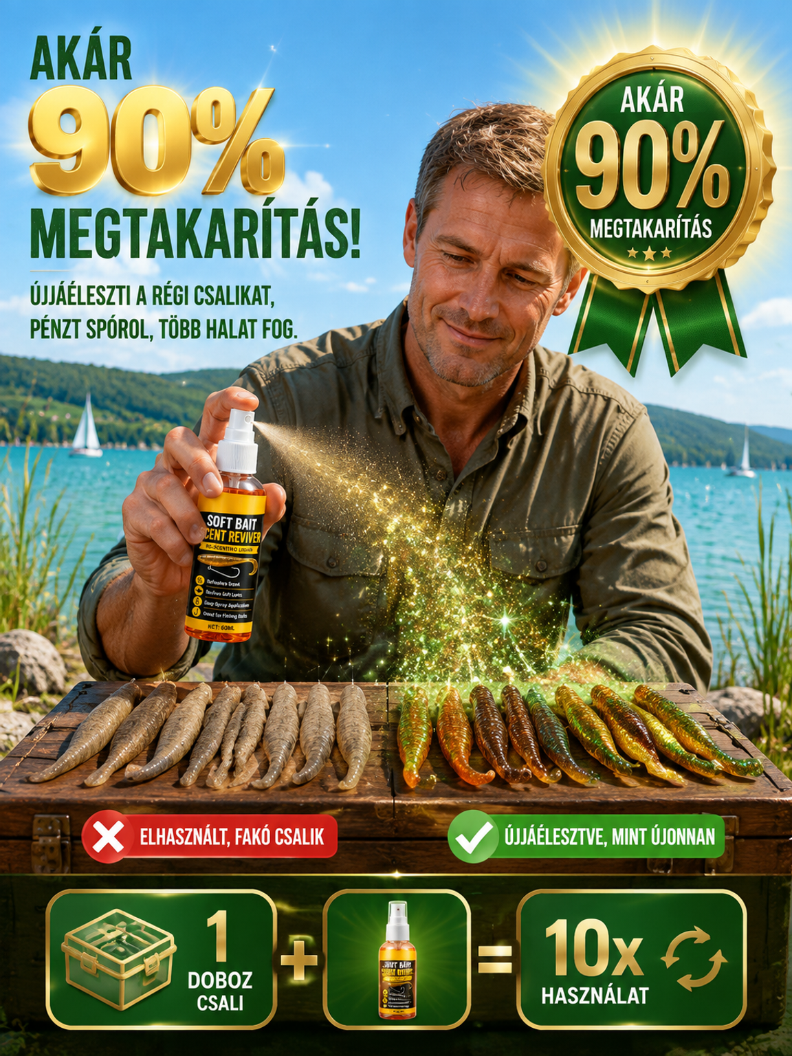 🎣 Erős halcsali permet: 10x Gyorsabb Vonzás, Garantált Kapás⚡