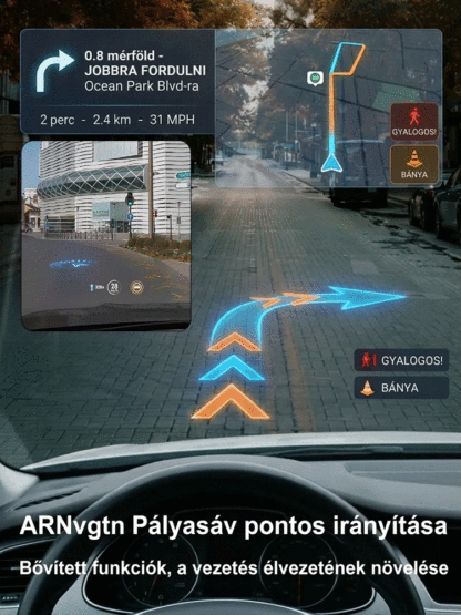 🌟 【Biztonságos Vezetés】Univerzális Autós HUD Kijelző | Szélvédőre Vetített GPS Sebességmérő