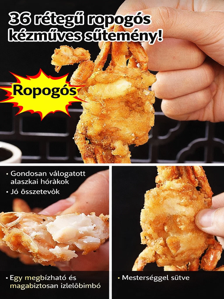 🦀Ropogós tengeri rák azonnal fogyasztható kis rákok | Egészben Ehető | Fűszeres & Umami Élmény | 0 Tartósítószer & Magas DHA/EPA