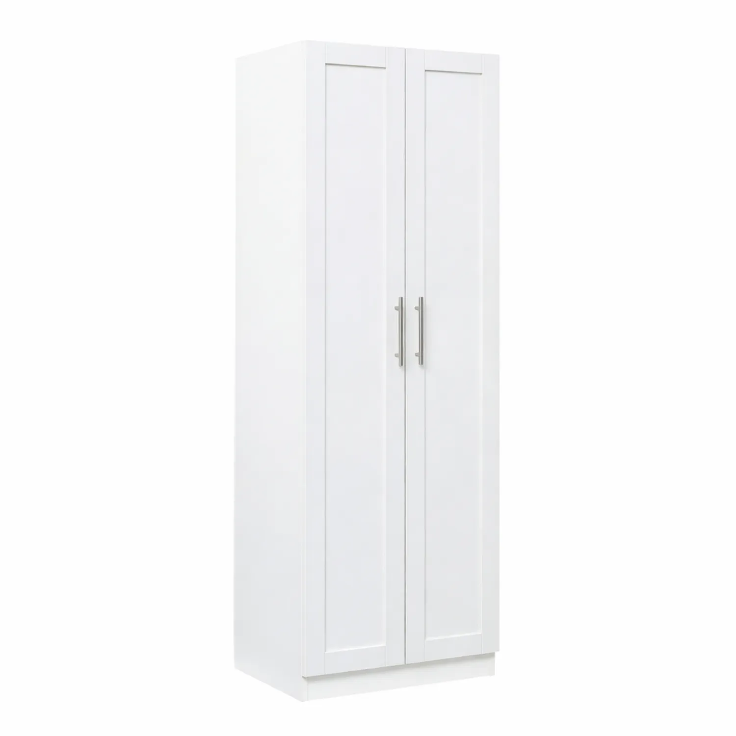 Armadio a due ante in legno truciolato bianco