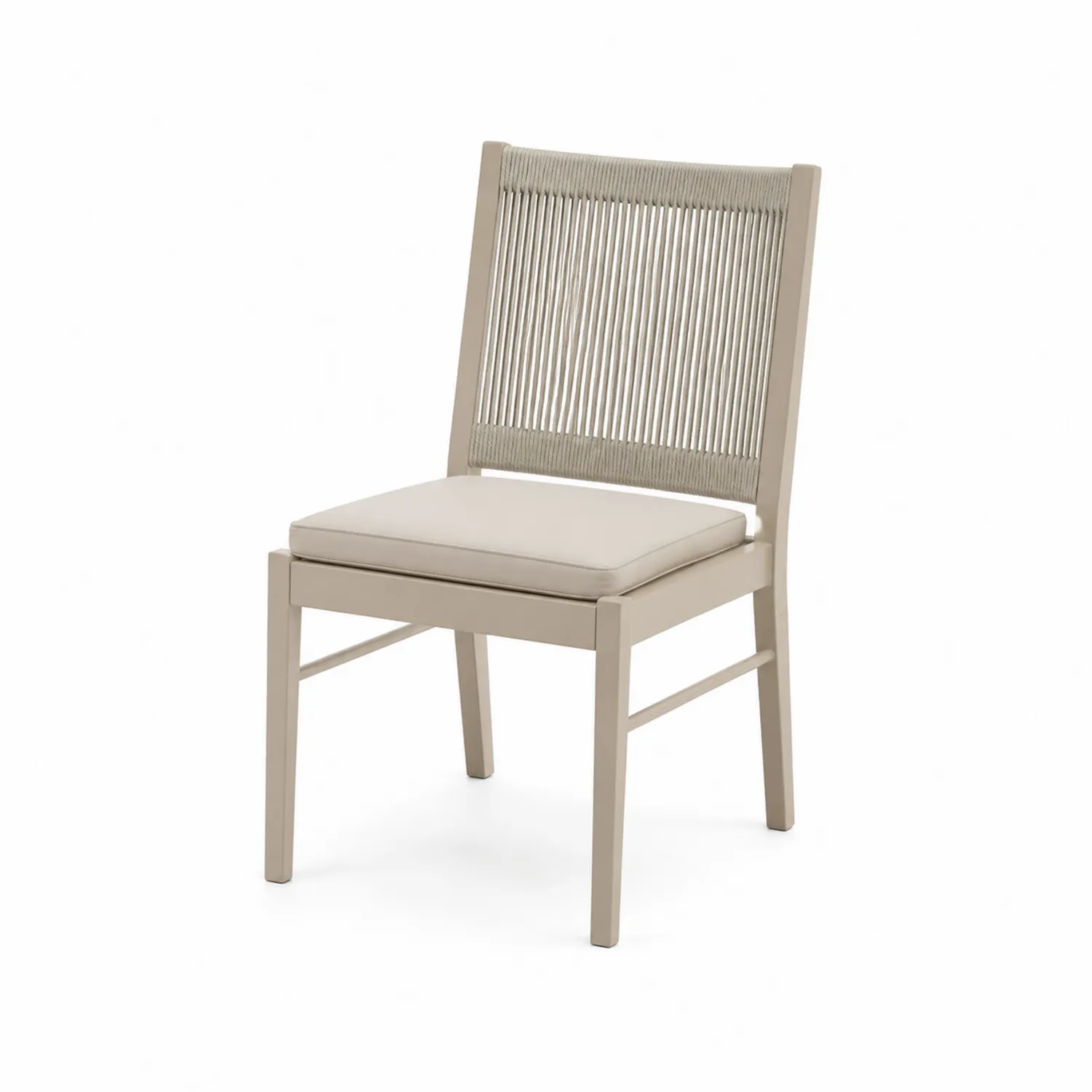 Sedia da giardino in alluminio e tessuto intrecciato