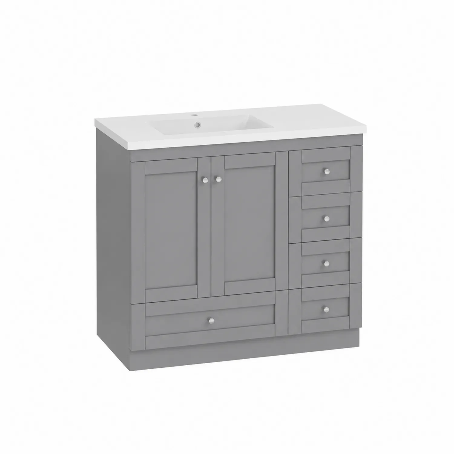 Mobile lavabo singolo in MDF 80 cm Grigio