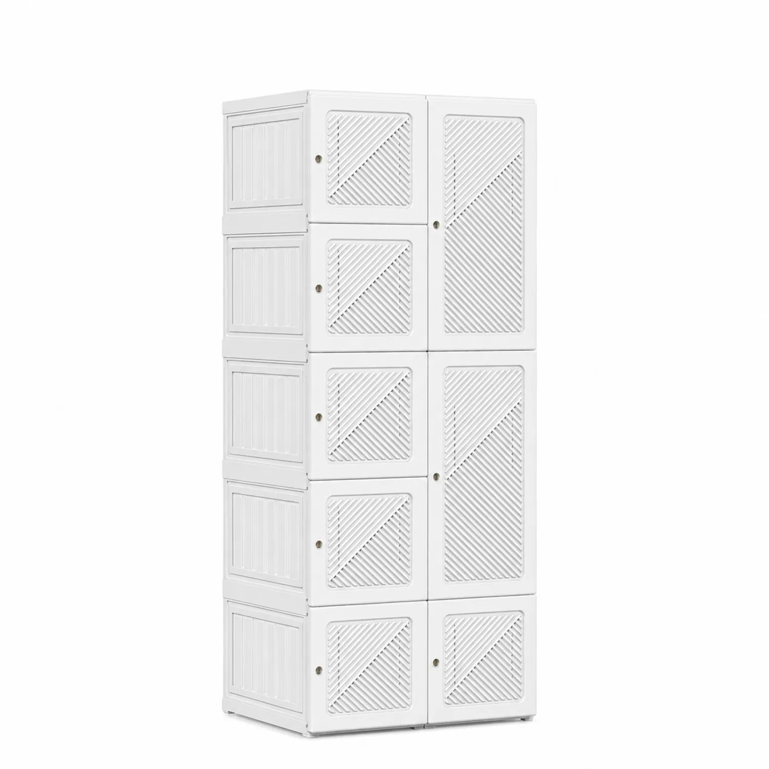 Armadio Modulare in Plastica Bianco 6 Scomparti